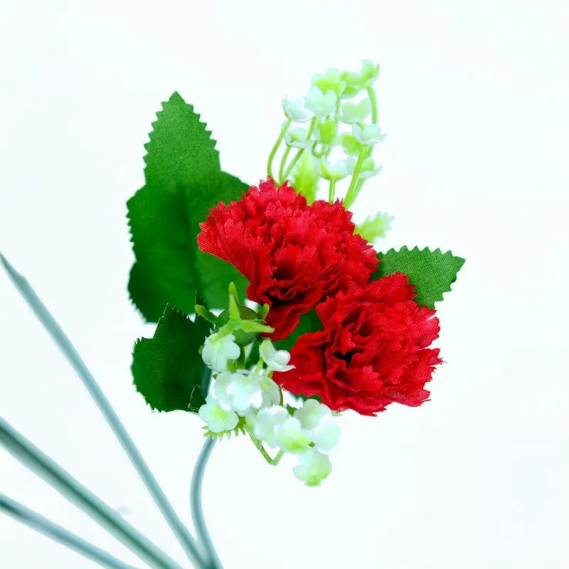 FloraCharm(Red) Decorative Artificial Flower Collection - Set Of Two media 6
