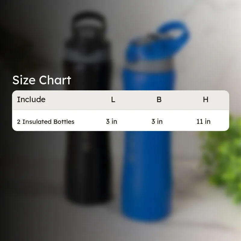 Handy Quench Hot & Cold Thermos Water Bottle (Black & Blue, 750 mL Each) - Set Of Two media 6