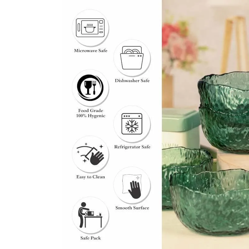Licious Glass Serving Bowl (Green) - Set Of Four media 6