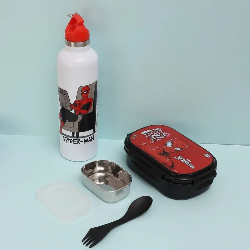 Spider Hero Lunch Box 800 ML With 1000 ML With Water Bottle - Two Piece Set media 1