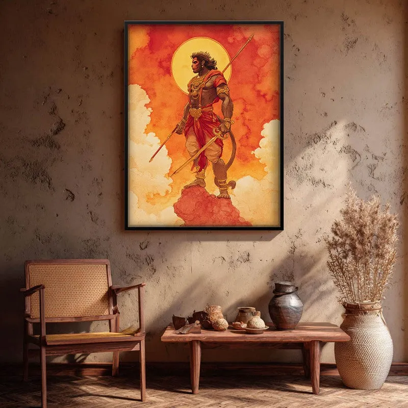 Divine Strength Sri Hanuman II Archival Paper Wall Art media 1