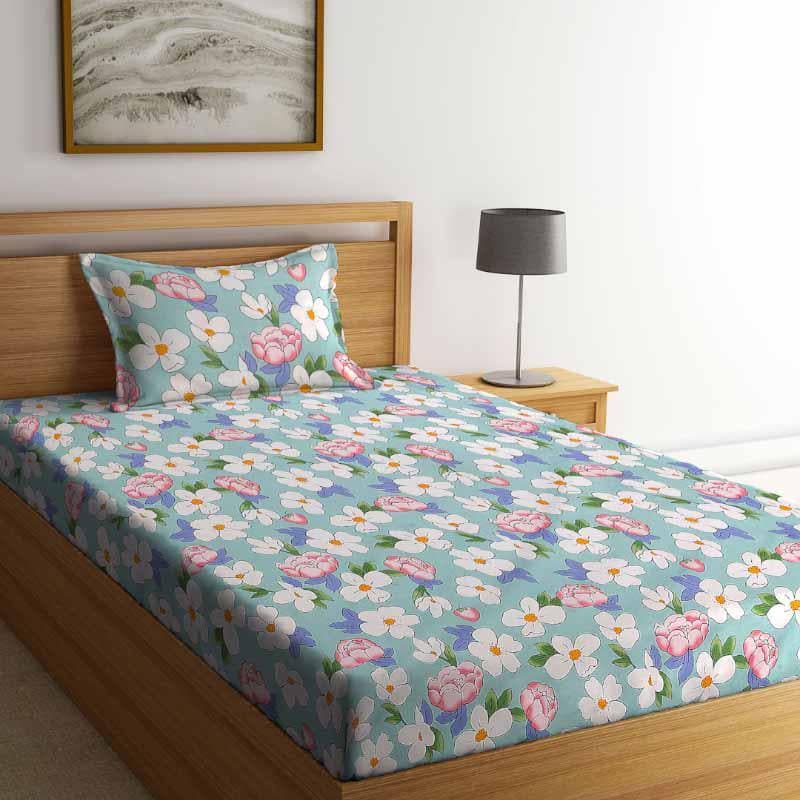Floral Slumber Printed PolyCotton Bedsheet  - 150 GSM media 4