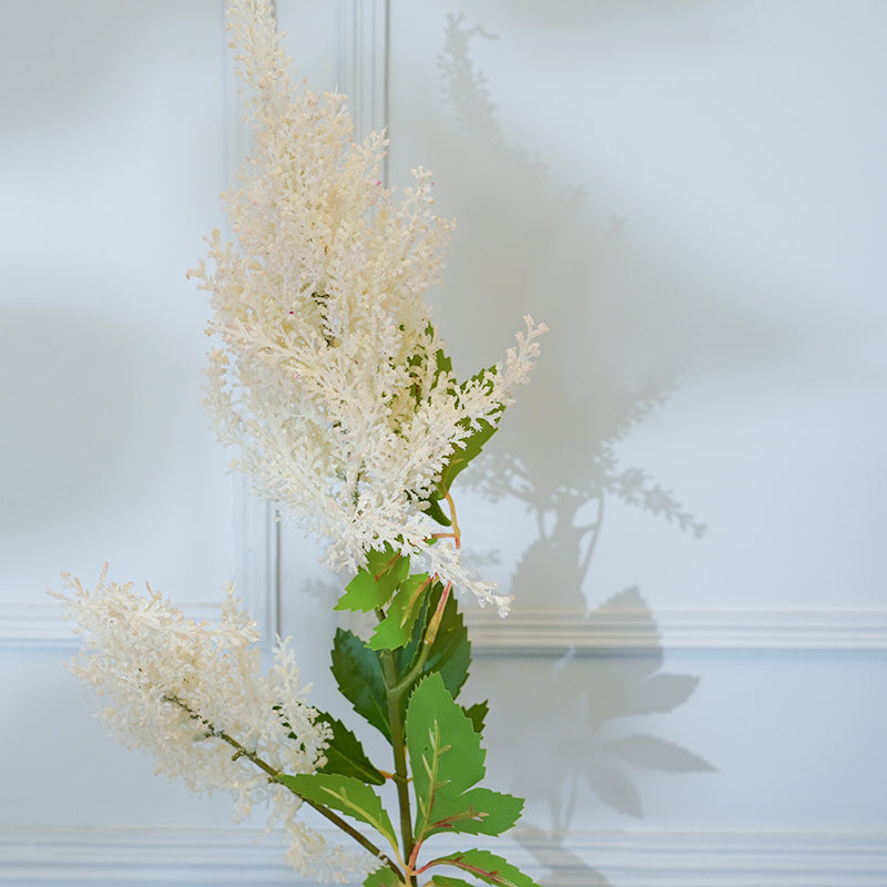 Faux Millet Grass Flower Stick (White) - 33 CM media 3