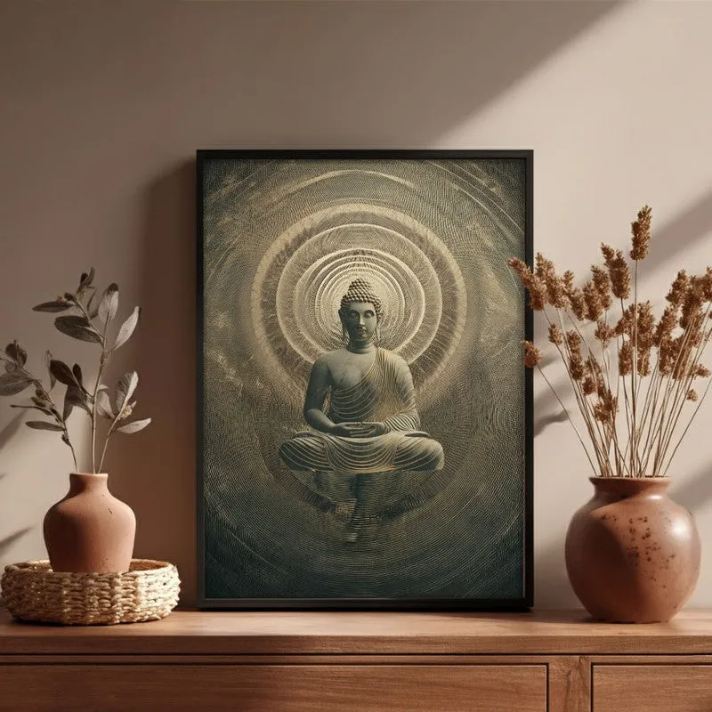 Harmony Within Buddha Archival Paper Wall Painting With Black Frame media 6