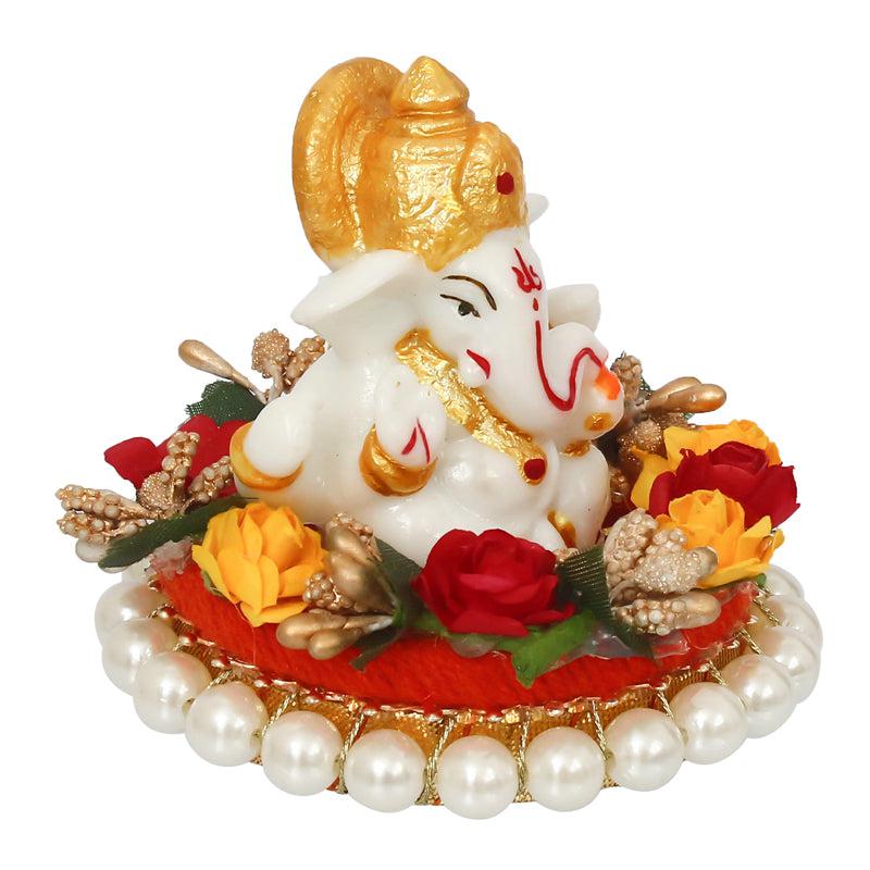 Lord Ganesha in Decorative Plate Idol media 4