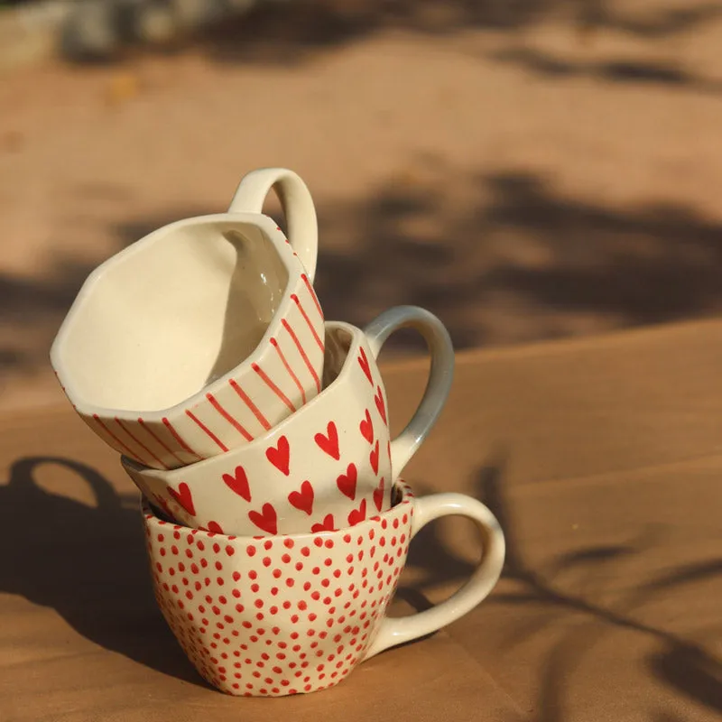 Scarletto Ceramic Tea Cup (200 mL Each) - Set of Three media 4