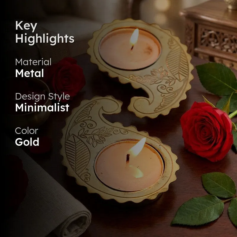 AuraSpot Tea Light Candle Holder - Set of Two media 2