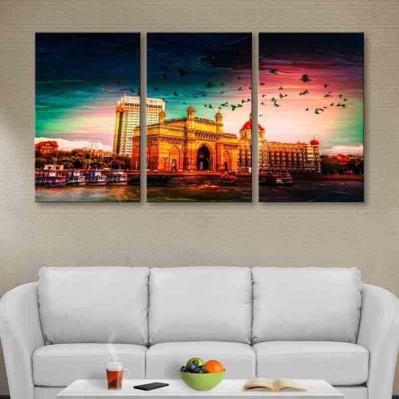 City Of Dreams Poly Canvas Wall Art - Three Piece Set