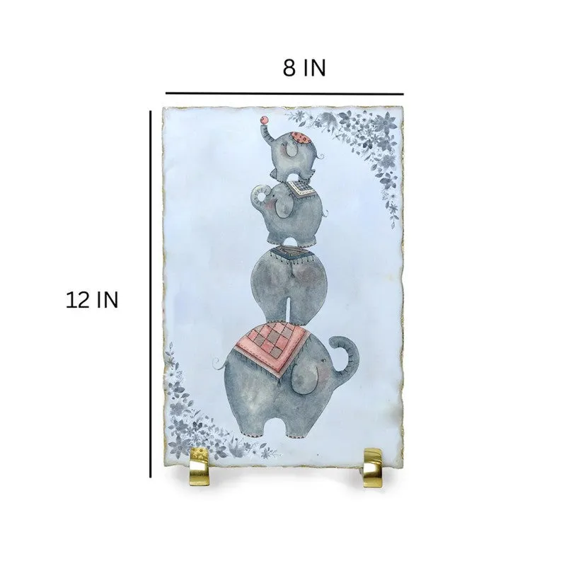Regal Elephants Marble Showpiece media 7