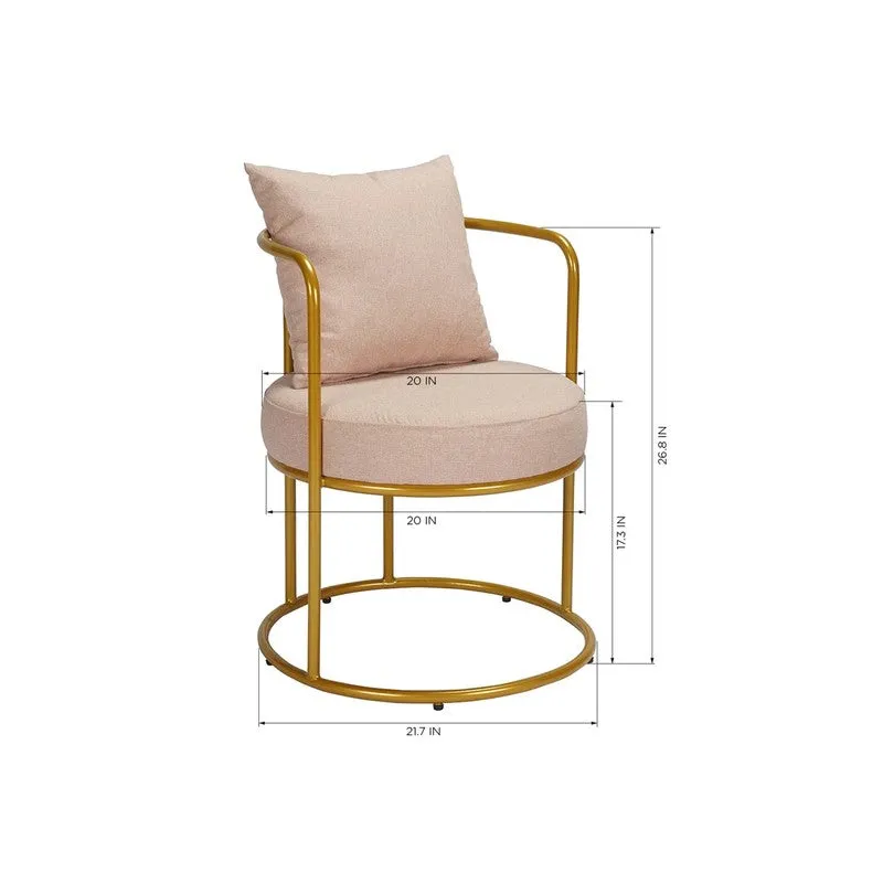 Estora Metal Accent Chair - Pink media 9