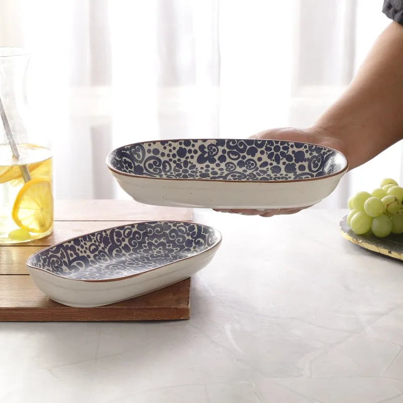 Speckled Stoneware Platter - Set Of Two media 4