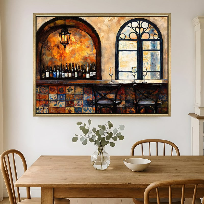 Buttressed Canvas Wall Painting With Frame