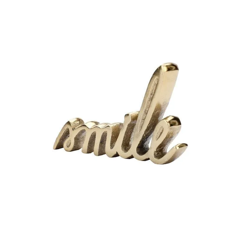 Smile Typography Showpiece - Gold media 4
