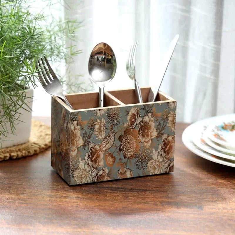 Grey Gold Garden Cutlery Holder media 3