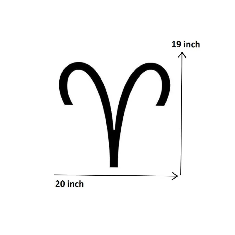 Aries Zodiac Sign Black Iron Wall Accent media 5