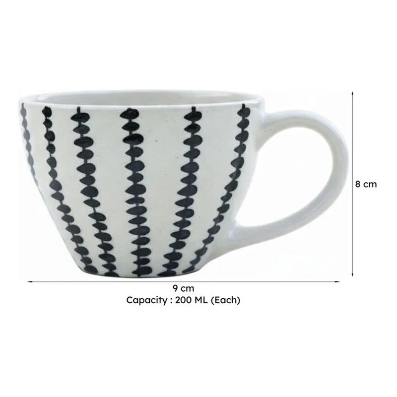 Argosa Ceramic Tea Cup (200 mL Each) - Set of Two media 6