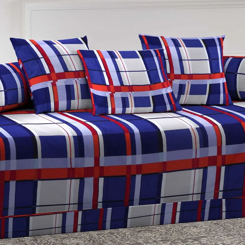 Polygra Printed Diwan Set - Six Piece Set media 4