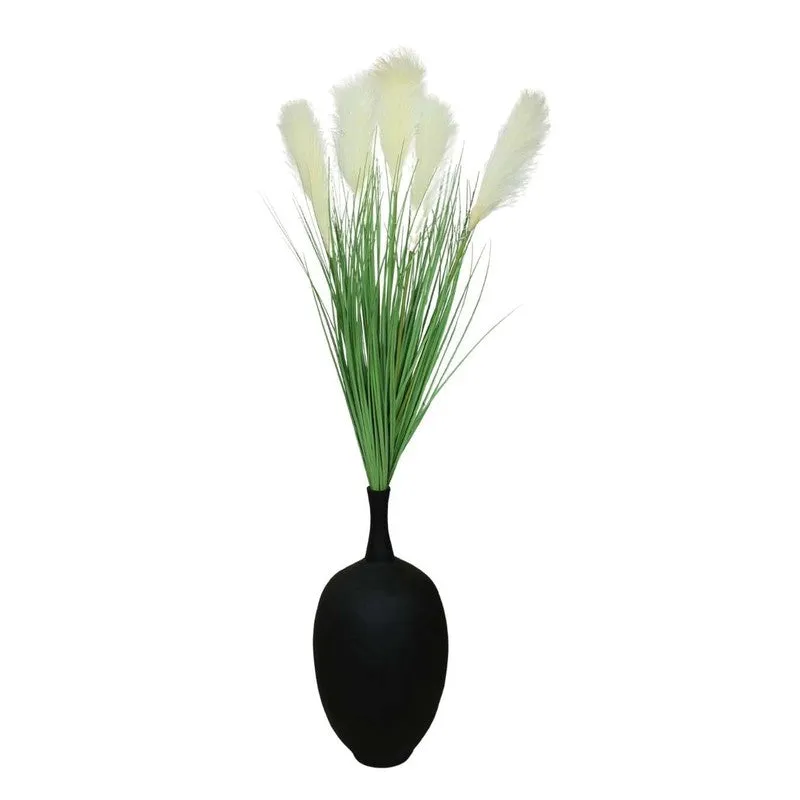 Artificial White Pampas Grass Without Pot - 3.3 Feet media 6