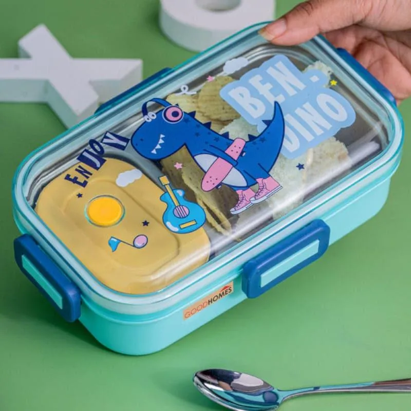 Dino Star Kids Lunch Box With Container & Spoon - 700 ML media 3