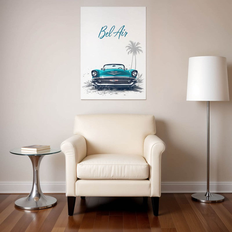 Turquoise Bel Air Wall Poster