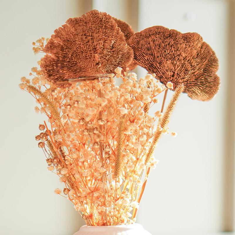 Autumn Of Love Dried Flower Bunch With Ceramic Vase - Two Piece Set media 6