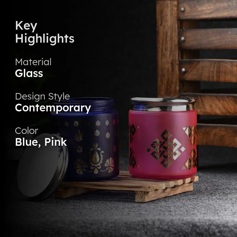 Indian Charm Glass Jar (550 mL Each) - Set Of Two media 2