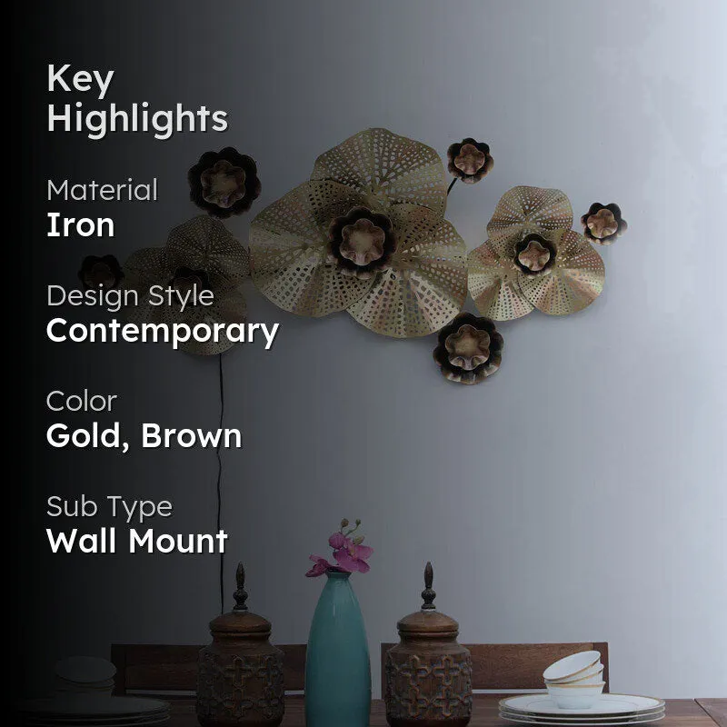 Golden Petals Iron Wall Accent media 2