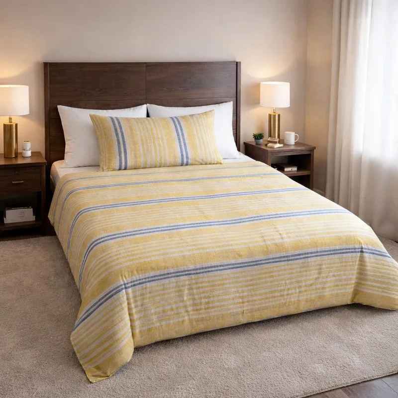 Simple Stripes Cotton Bedsheets - 400 TC media 3
