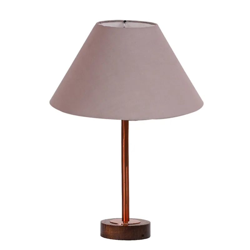Cotin II Rodin Wooden Table Lamp - Grey,Copper,Brown media 4