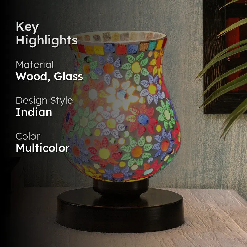 Starlen Mosaic Glass Table Lamp - Multicolor media 2