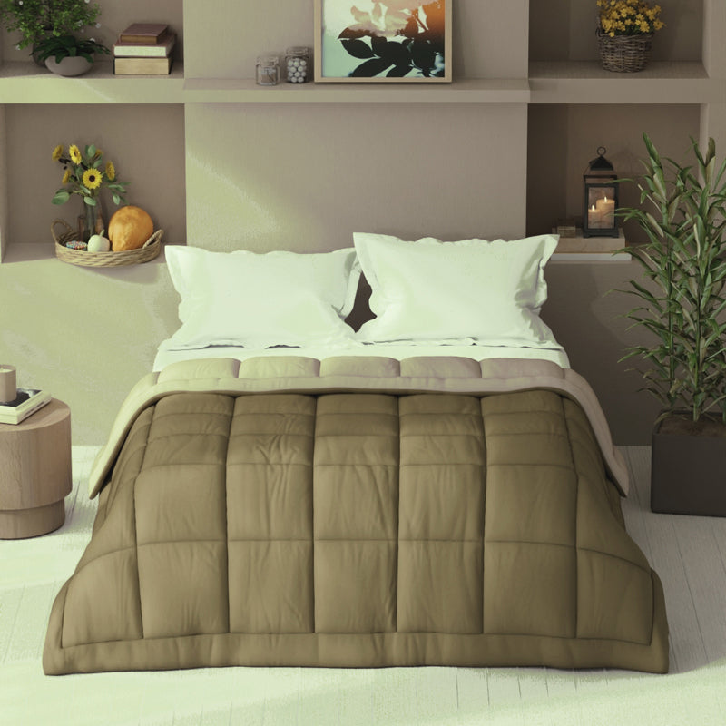 Ashquilt Comforter (Olive) - 150 GSM - Queen/Double