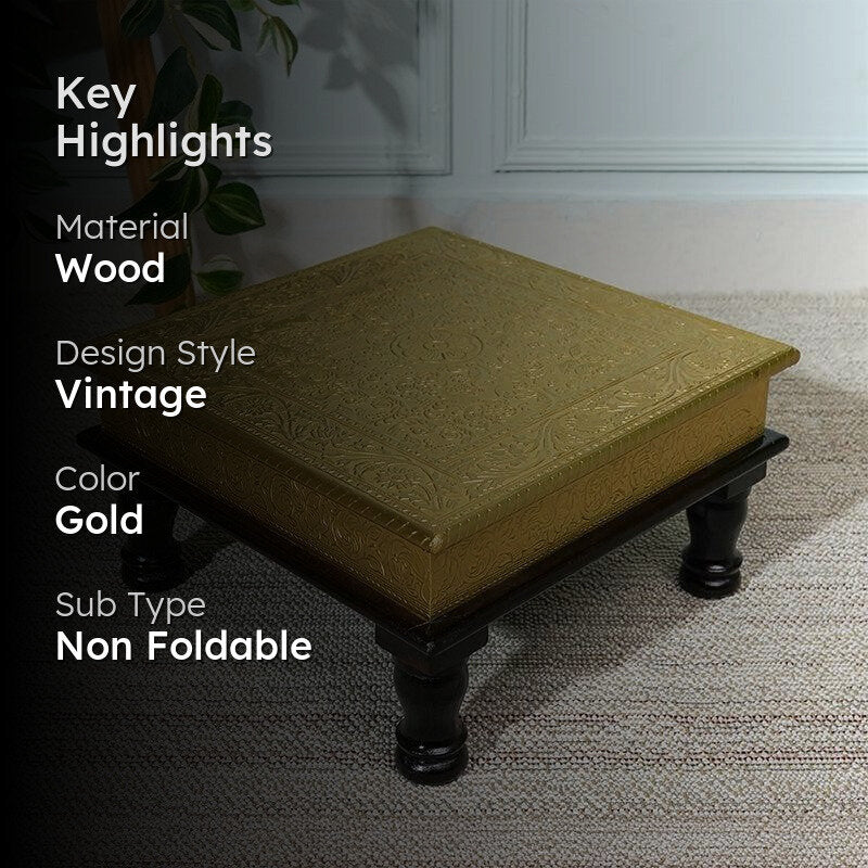 Golden Pause Seating Stool - Gold media 2