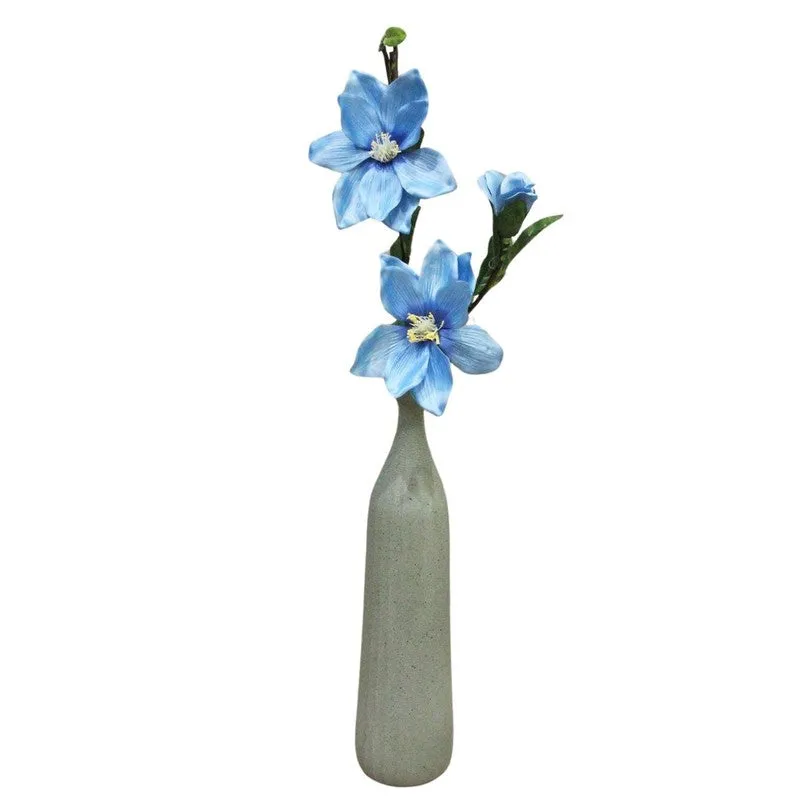 Artificial Magnolia Flower Stick - Blue,Green media 4