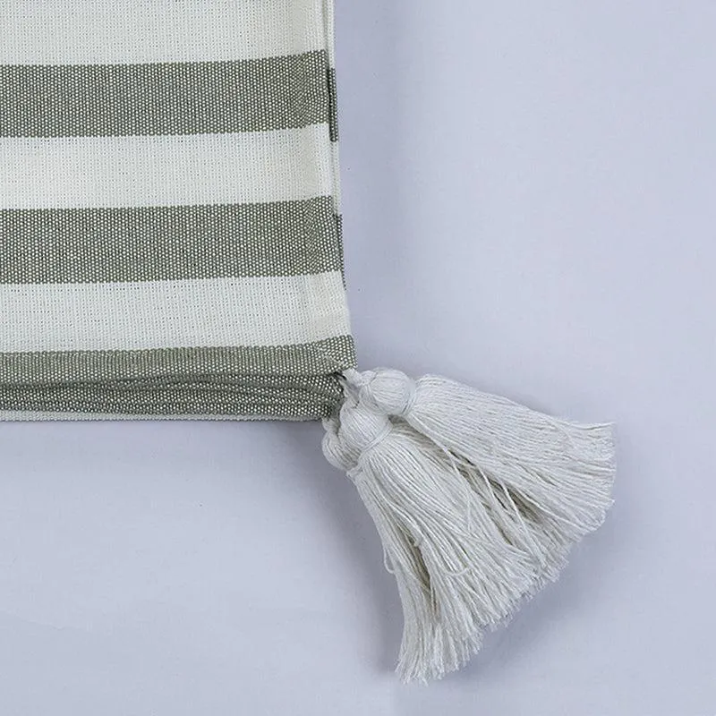 Driftwood Weave Striped Cotton Throw - Brown media 5