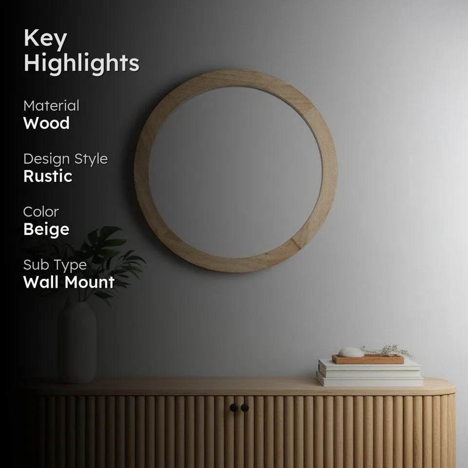 Satomi Wall Mirror - Beige media 2