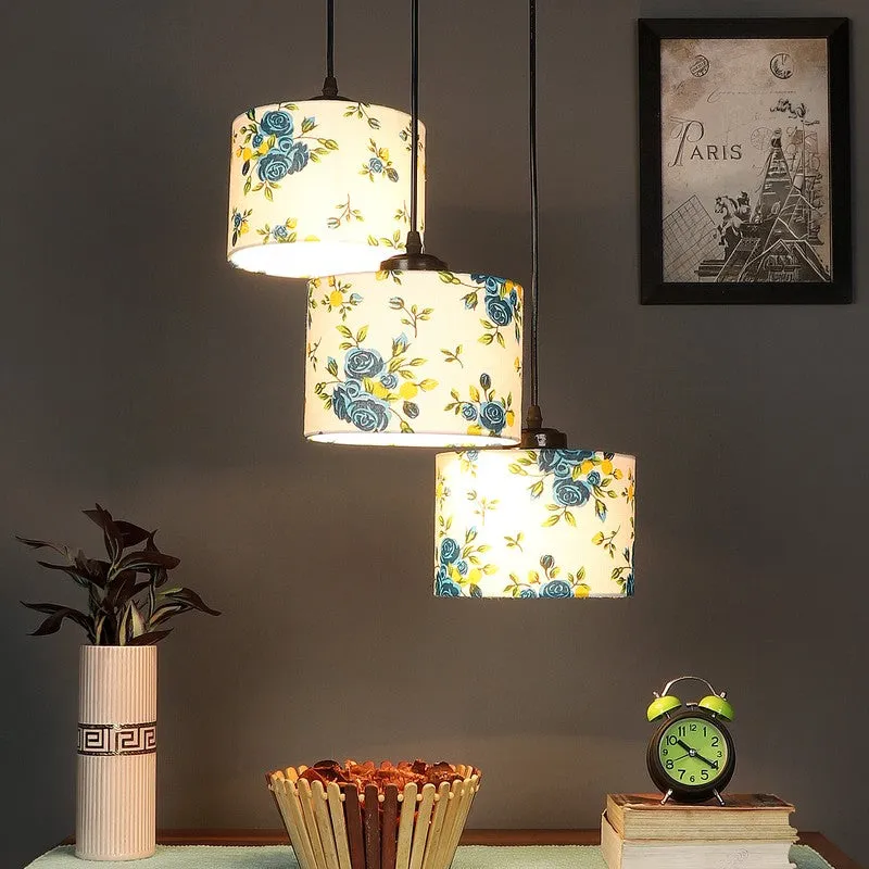 Lumera Drift Metal Ceiling Lamp - White & Blue media 2