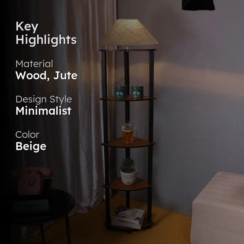 TriSilk Shelf Floral Lamp (Beige) media 2