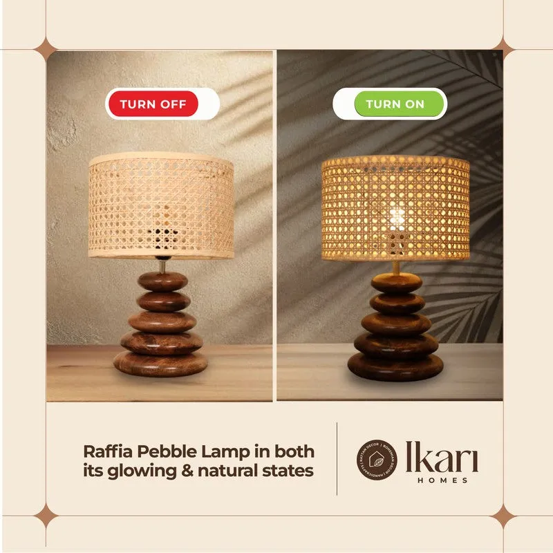 Pebble Hex Mango Wood Table Lamp media 11