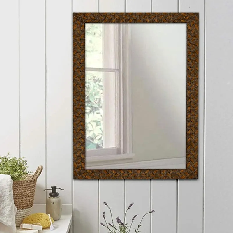 Eartha Wall Mirror With MDF Frame - Brown media 3