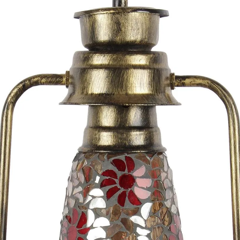 Phoolkari Mosaic Lantern Iron Wall Lamp - Gold media 6