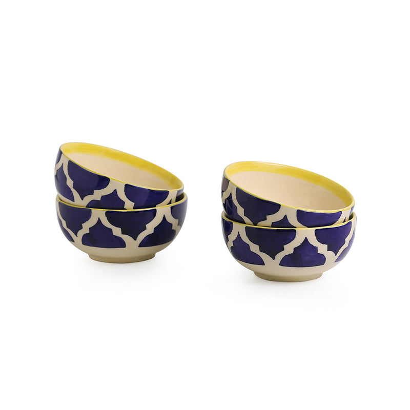 Moroccan Mile Handpainted Ceramic Dinner Set (180 ML) - 8 Piece Set media 6