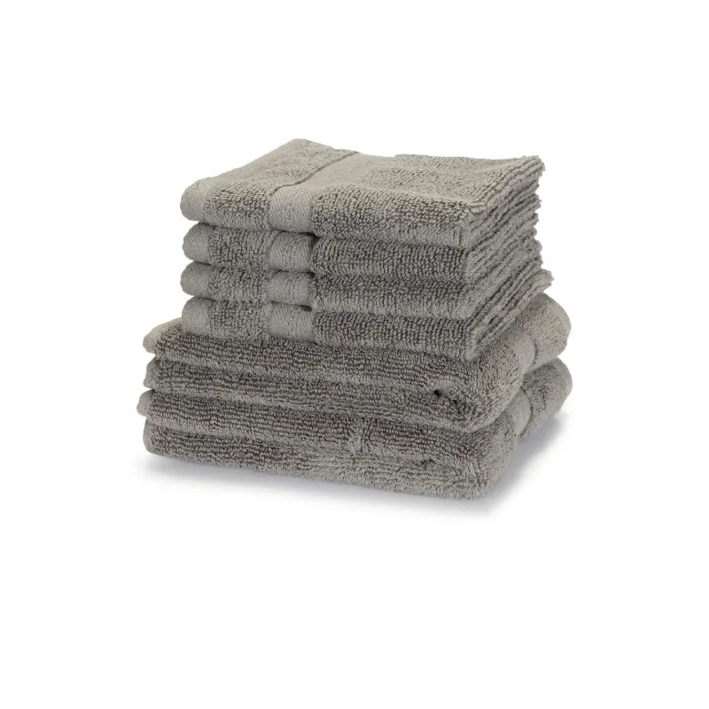 Miorah Hand & Face Towel Combo (Grey) - Six Piece Set media 4
