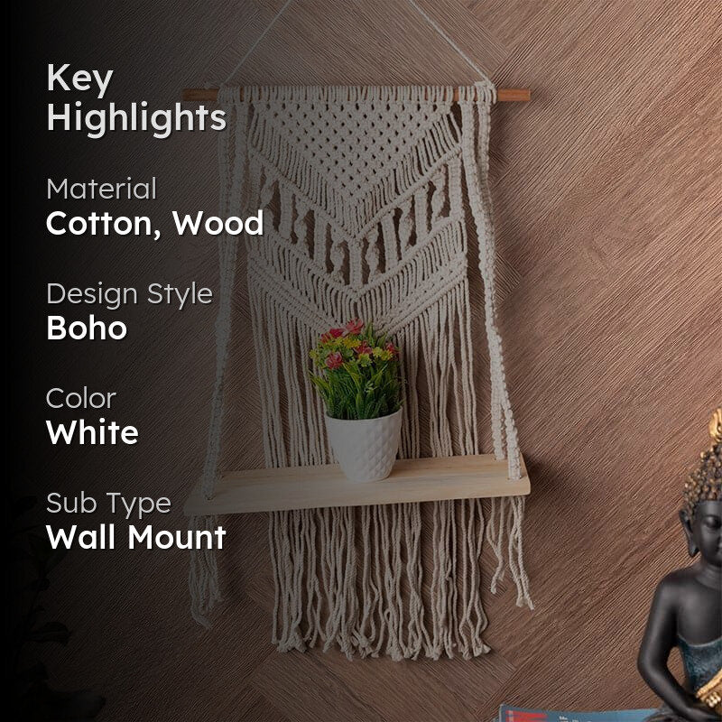 Jagger Macrame Wall Shelf media 2