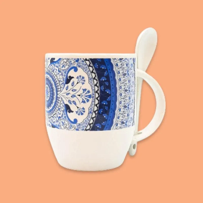 Turkish Ceramic Coffee Mug (325 mL) - Two Piece Set media 1