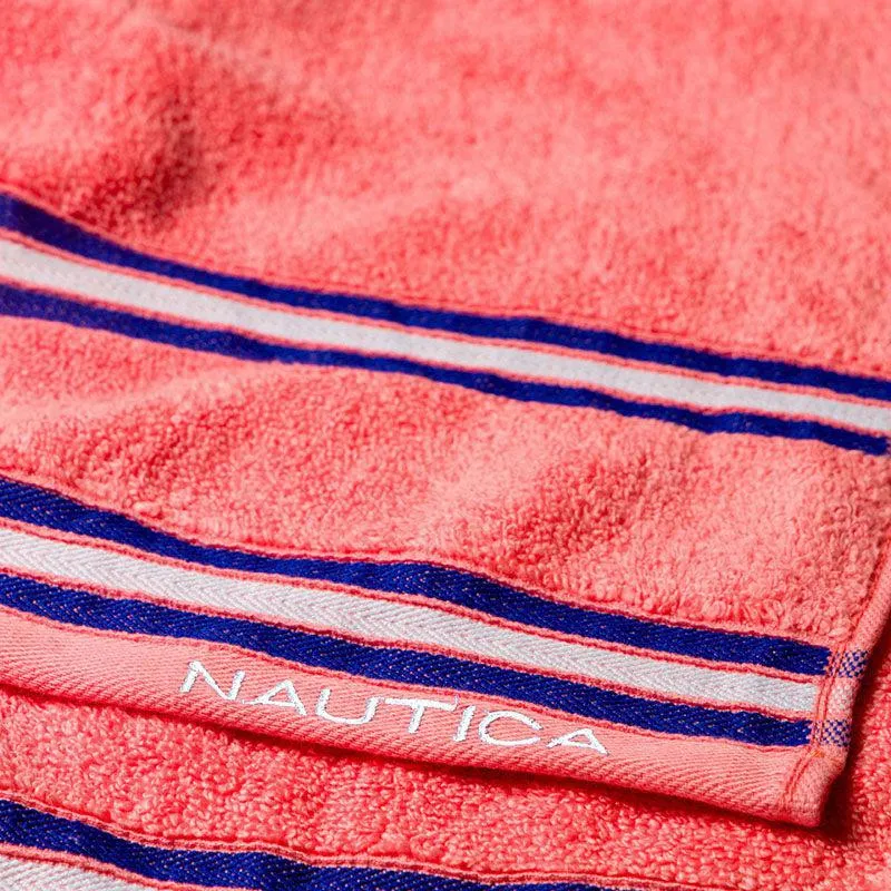 Nautica Dove Down Cotton Towel Set (Yellow & Coral) - Set Of Two - 7