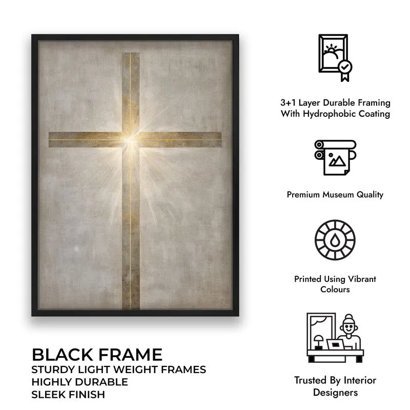 Lumen Cross Wall Painting With Black Frame media 7