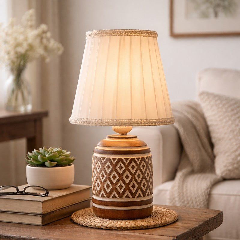PureAura Wooden Table Lamp