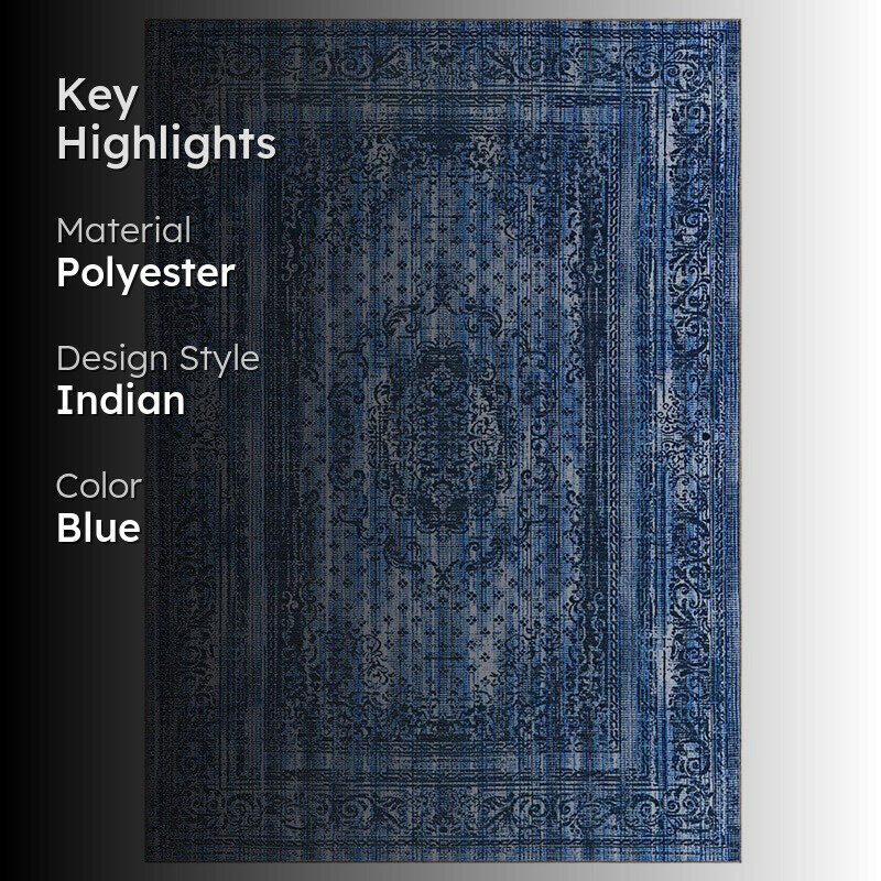 Nathan Ethnic Carpet - Navy media 2