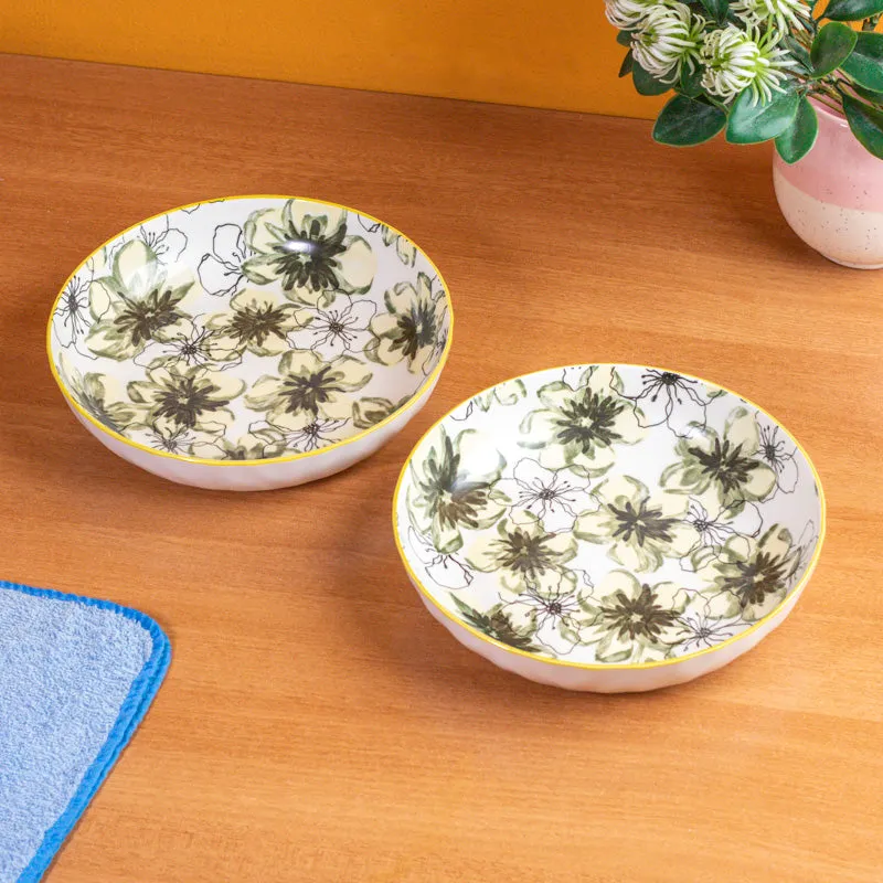 Botanic Charm Serving Bowl(750 mL) - Set Of Two media 1