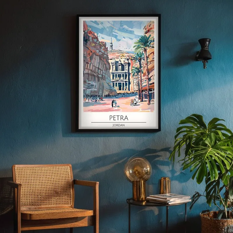 Vintage Petra Framed Canvas Wall Painting media 4